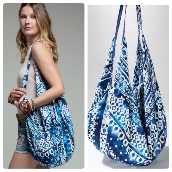 ruggine Handbags - (64)💙New Ruggine Bohemian Blue And White Print “Stairway To Heaven” Shoulder Bag